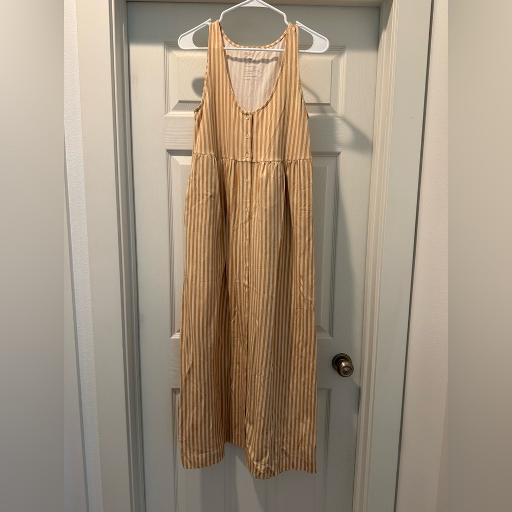 Storq Striped Cotton Blend maxi dress